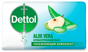Антибактериальное кусковое мыло для рук с алоэ вера Dettol